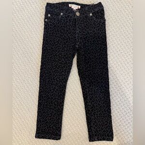 STUNNING Bonpoint Velvet and Denim Leopard Print Pants